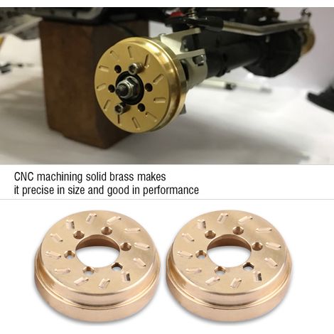 Contrepoids en laiton usiné CNC pour moyeu de roue RC 1.9/2.2, équilibrage précis (1/3)