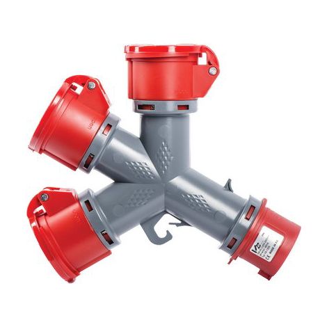 ADATTATORE MULTI SPINA ROSSA PRESA ROSSA 1355 VB - 3P+T 16A IP44