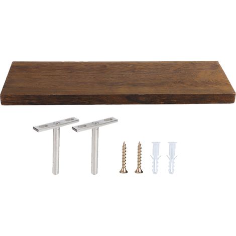 étagère rangement-Étagère Murale Flottante en Bois Paulownia 40x14x2cm avec Accessories de Fixation - Organiseur et Rangement pour Salon et Maison (1/5)