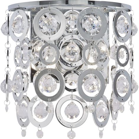 Nova 2Lt Wall Light - Chrome Metal