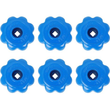 Volant de Valve 6 Pièces en Aluminium Bleu pour Robinet (1/5)