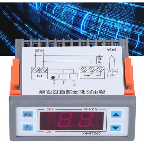 XH-W2060 Digitaler Temperaturregler, Temperaturregler mit digitaler Anzeige, Temperaturreglerschalter (12V anpassbar) (1/5)