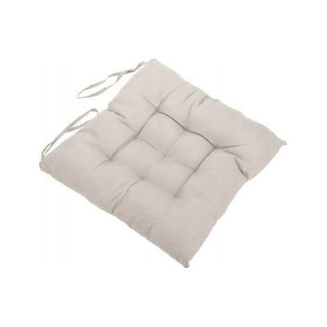 Cojín de jardín de 40×40 cm, color beige, asiento suave para silla, 1 unidad.