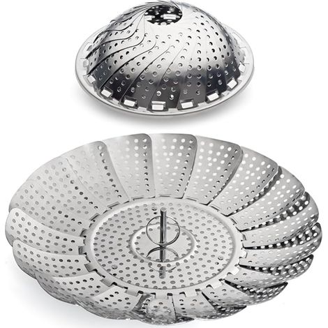 Ulisem Panier Vapeur Inox, 9'' Cuit Vapeur Inoxydable pour Autocuiseur, Panier pour Cuire à la (1/4)
