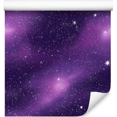 Papel pintado Acuarela galaxia púrpura, montaña púrpura 50x1000 cm (1/5)