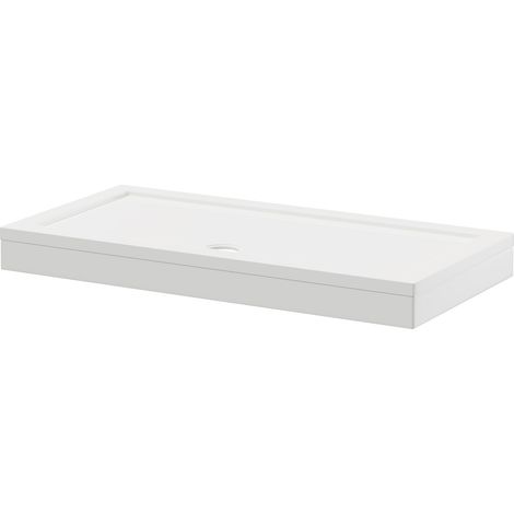 Pearlstone 1400mm x 700mm x 40mm Rectangular Shower Tray and Plinth (1/5)
