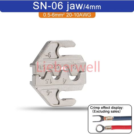 Pince à sertir SN, mâchoire (largeur 4mm/pinces 190mm), alliage de poudre pour TAB 2.8 4.8 6.3 XH2.54, outils de Terminal de Tube d'isolation, 1 pièce (1/5)