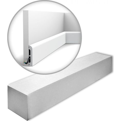 Orac Decor SX183-RAL9003-box AXXENT CASCADE 1 Box 34 pieces Skirtings already painted 68 m