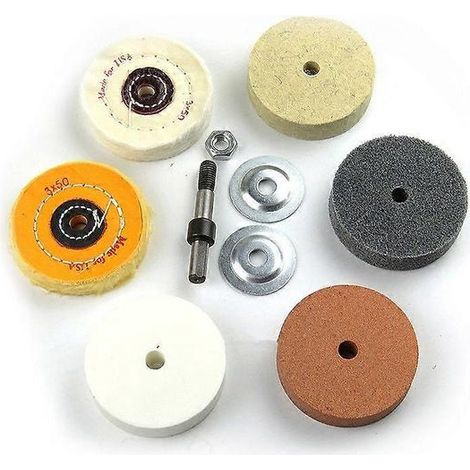 Meule à polir 2025, modèle Macaron, pour meuleuse d'établi, outil à disque en tissu, perceuse électrique, pour un polissage rapide de la pierre, des bijoux et du métal (75 x 20 x 10 mm). (1/5)
