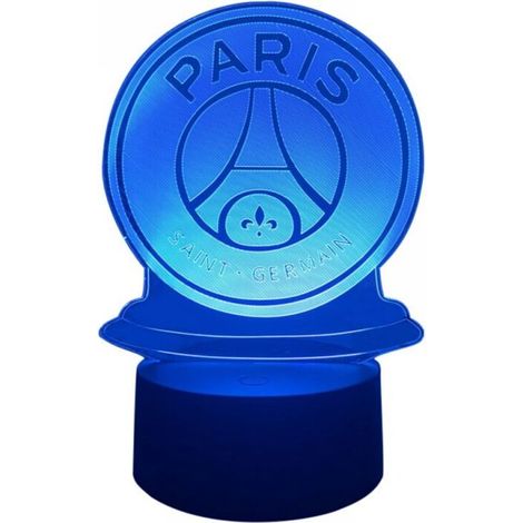 FC Paris Saint-Germain Fußballclub 3D-Illusions-LED-Nachtlicht für Kinder, Ligue 1 Logo, PSG Fußball-Nachtlampe, Tischlampe @ 1 (1/5)