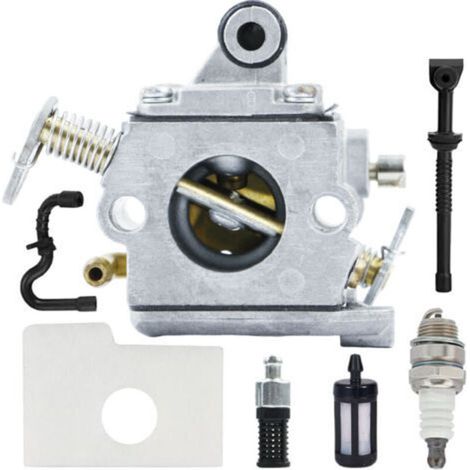 ZAMA Vergaser-Reparatursatz für STIHL MS170 MS180 Kettensäge - Ersetzt C1Q-S57B, C1Q-S57A, C1Q-S57 und OEM 1130-120-0603 - Komplettset mit Zündkerze, Filtern und Dichtungen (1/4)