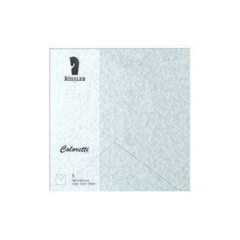 Grande enveloppe carrée coloretti 5 unités parchemin bleu (1/3)