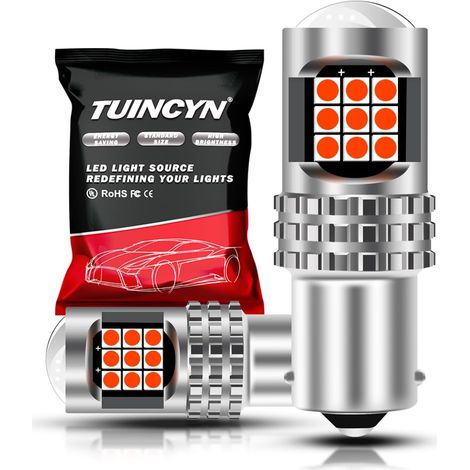 Bau15s Py21w LED Bulb, 12V 24V 3030 24SMD Canbus Error Free Anti-Hyper Flash for Front and Rear Turn Signals, 2 Bulbs (1/5)