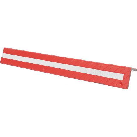 Protecteur d'angle de mur de Garage, 80cm de Long, caoutchouc, résistant à la Compression, protecteur de bord réfléchissant, rouge (1/5)