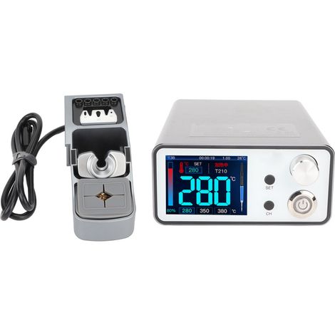 Station de soudage intelligente T210 avec poignée, affichage numérique, contrôle PID, kit d'outils de réparation et de soudage, prise UE 100-240 V (1/5)