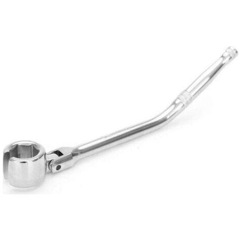 Lambda probe wrench with contoured handle and flexible head, chrome-vanadium steel 7/8 inch (1/4)
