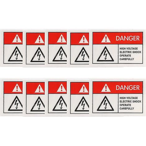 10 autocollants d'avertissement