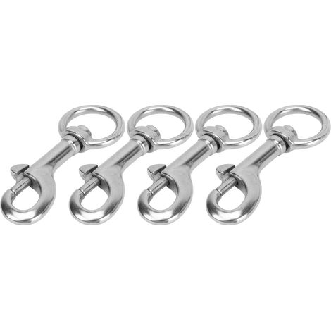 Set mit 4 drehbaren Schraubhaken aus seewasserbeständigem Edelstahl 316, Karabinerhaken für Boote und Taucherboote, Modell 4 (1/5)