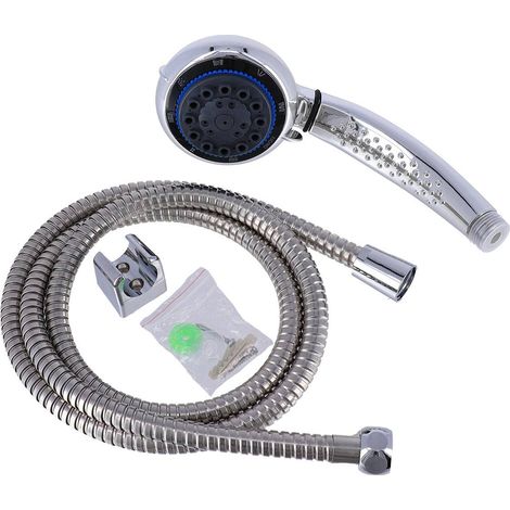 Set handbrause 8 funktionen + edelstahlschlauch 150 cm + halter- chrom - Tendance