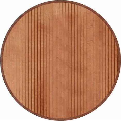 Tapis de sol,Tapis rond marron 60 cm bambou CFW825516 (1/5)