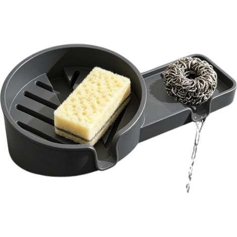 Tapis Robinet Évier Cuisine Tapis De Rangement Silicone Alimentaire Porte-Éponge Évier Pour Drainage Organisation Nettoyage Plan De Travail Salle De Bain Douche Maison Appartement (1/5)