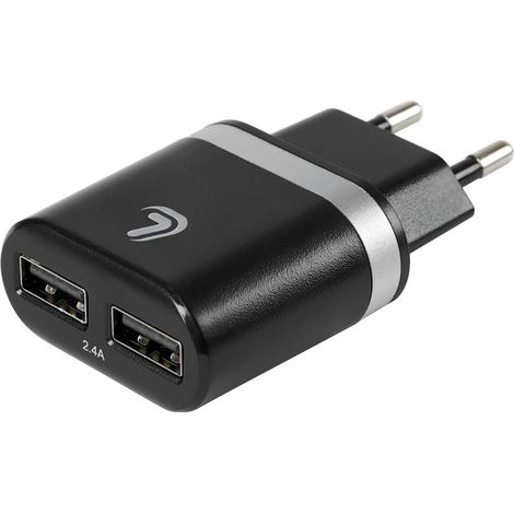 Caricabatteria da rete con 2 porte Usb - 2400 mA - 100/230V (1/4)