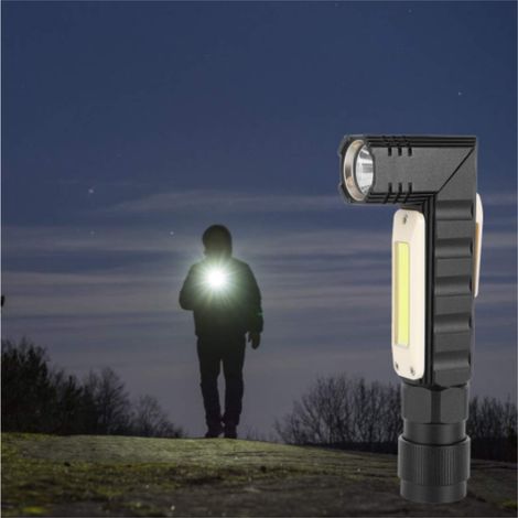 Ultrahelle Arbeitsleuchte mit 5 Leuchtmodi, wiederaufladbare USB-COB-Taschenlampe mit 360° drehbarem Magnetfuß (1/5)