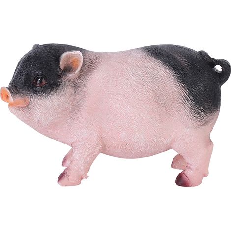 Petit cochon mignon décoratif en résine, modèle animal artificiel, bonsaï, objet de décoration pour la maison, cadeau (1/5)