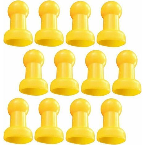 12 tapas para postes de trampolín, accesorios para trampolín, 8x5cm, color amarillo (1/4)