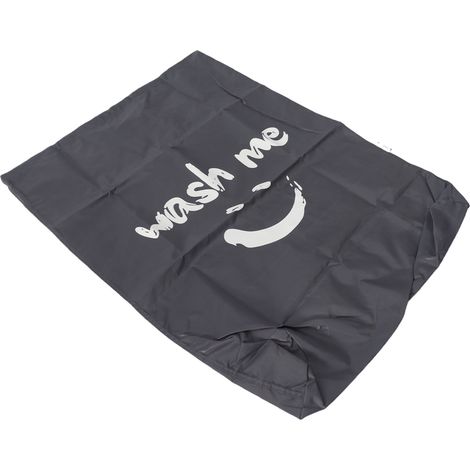 Grand sac à linge sale pliable en nylon polyvalent avec cordon de serrage pour rangement maison laverie voyage - Gris (1/5)