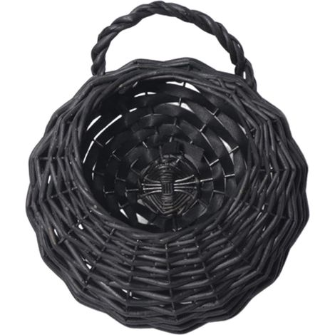 Panier suspendu en osier unique, idéal pour la décoration de maison et du jardin (1/5)