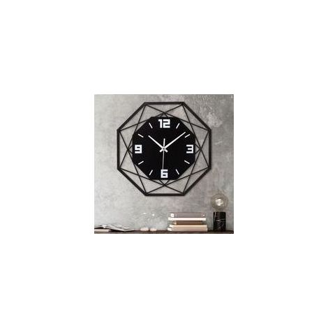 Horloge Murale en Métal Grande Horloge Murale Silencieuse sans Tic-Tac Pendule Murale Style Vintage pour Salon Chambre Cuisine Bureau