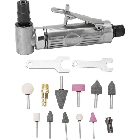 90 Degree Air Die Grinder Right Angle Pneumatic Engraving Machine with Grinding Head Set