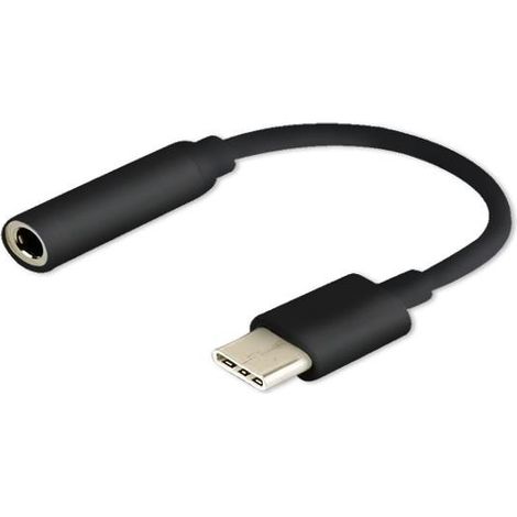 Cable adaptador Savio AK-35 USB Tipo C - mini Jack de 3,5 mm, negro (1/2)