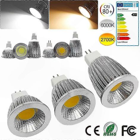 Projecteur LED MR16 12V 9W 12W 15W, Spots Encastrés Blanc Chaud, Ampoule Halogène de Remplacement pour Éclairage D'intérieur (1/5)