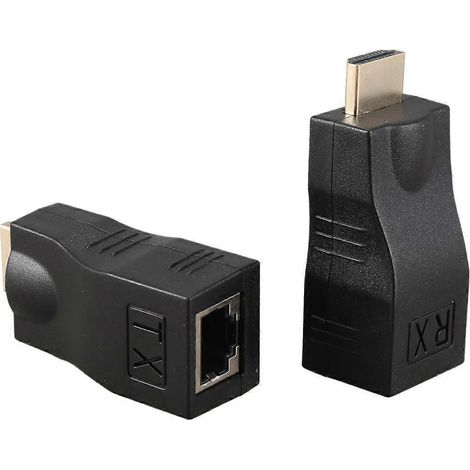 Adaptateur Ethernet LAN 4K 3D 1,4 30M vers RJ45 sur Cat 5e/6 (1/5)