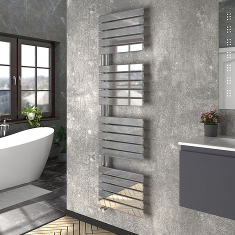 WarmeHaus Heated Towel Radiator Flat Panel Chrome 1800x500mm (1/5)