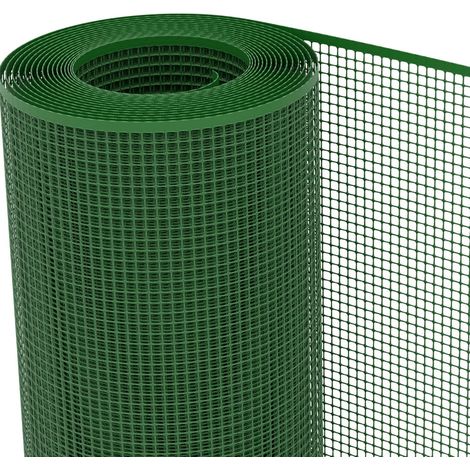 Filet de protection en plastique vert, 0,5x5m, maille carrée, pour balcons, portes, clôtures ou bordures