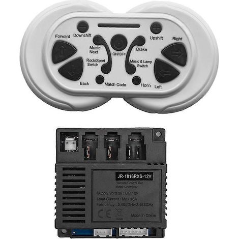 JR1816RXS 12 Télécommande et récepteur pour voiture électrique enfant, compatible avec les pièces de rechange pour voitures électriques enfant (1/5)