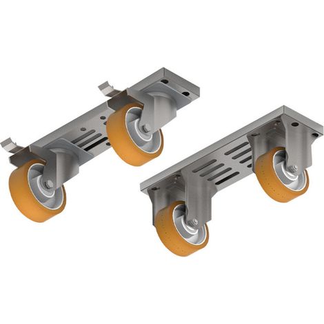 Kit  4 roues 2 avec frein + 2 omégas module 400 - Diamond