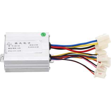 Kit de conversion pour vélo électrique 12V 500W avec commande au pouce et clés, comprenant une manette d'accélérateur et un variateur. (1/5)