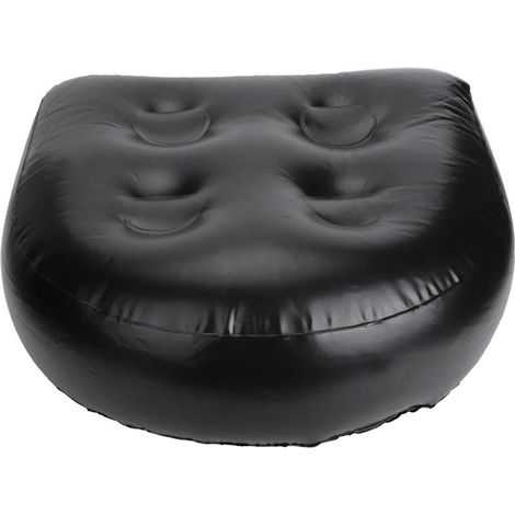 Coussin de Spa Gonflable pour Baignoire, Tapis de Massage avec Ventouses Antidérapant Siège Rehausseur Gonflable pour Spa Accessoires de Spa Noir (1/5)