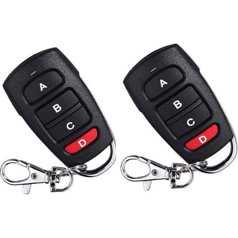 1 Télécommande universelle 433 MHz, 4 canaux, copie puce, porte garage portail alarme (1/4)