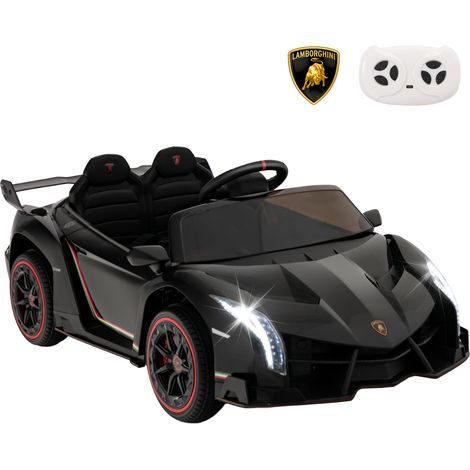 12V Lamborghini Voiture Electrique Enfants avec Télécommande 2,4G Véhicule Electrique avec Lumières LED & Musique Charge 30kg pour 3-8 Ans Noir CW4134 Maison Chic (1/2)