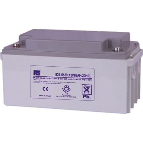 Batterie au plomb étanche RS PRO 12V 65Ah cyclique ( Prix pour 1 )