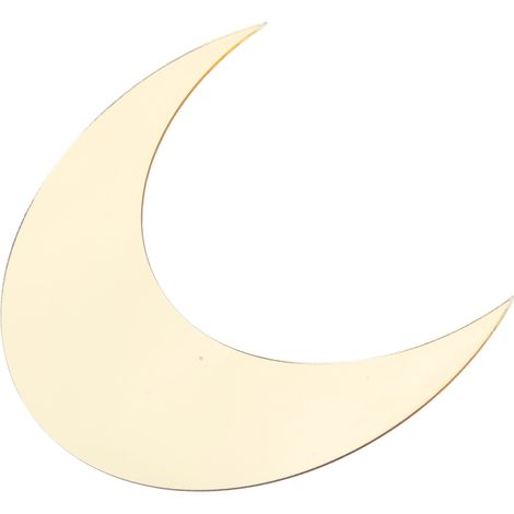 Miroir mural en forme de lune acrylique doré argenté, décoration murale lune croissante dorée, ornement miroir ins (1/5)