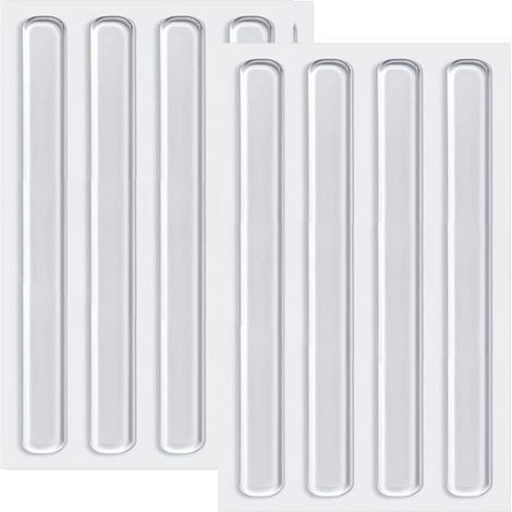 Paracolpi per mobili, 8 pezzi, in silicone, trasparenti, autoadesivi, strisce di protezione per porte, paracolpi per armadi, protezione per porte, mobili, porte (1/5)