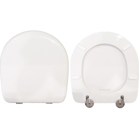 Copriwater Smarty Hidra legno rivestito in resina poliestere bianco (1/4)