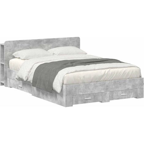 Estructura de cama con almacenamiento Gris Hormigón (1/5)