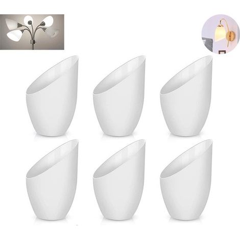 Packaged in one piece - Horseshoe-shaped lampshade - Table lampshade - Plastic lampshade - Angled lampshade - Pendant lamp - Lampshade - White - Horseshoe-shaped Angled pendant lampshade - Table lamps (1/5)